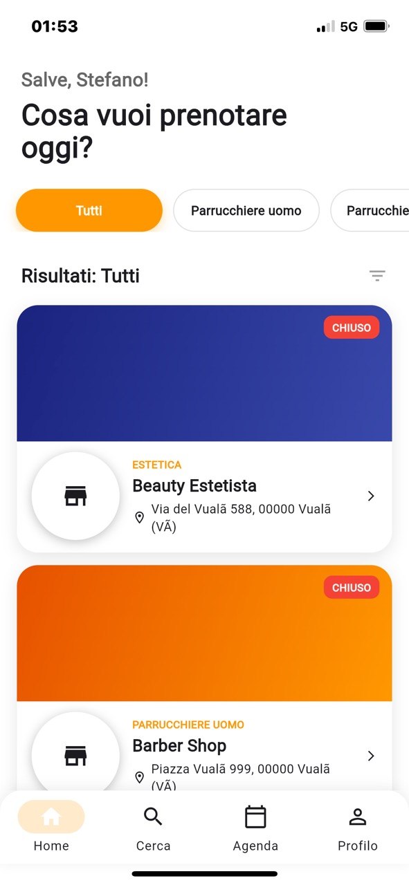 Schermata dell’app Vualã